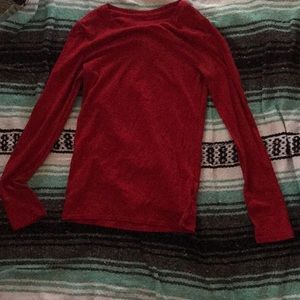 Plain red sleeve shirt